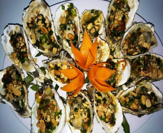 Hàu nướng mỡ hành